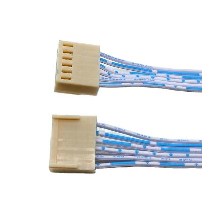 Китай Custom Flat Ribbon Electric Wire ul2468 24AWG 6 pin Connector Wire Harness Blue Ribbon Cable Harness продается