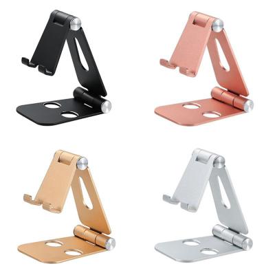 중국 Universal Portable Aluminum Alloy Cell Phone Stand Rotatable Foldable Holder for All Phones & Tablets 판매용