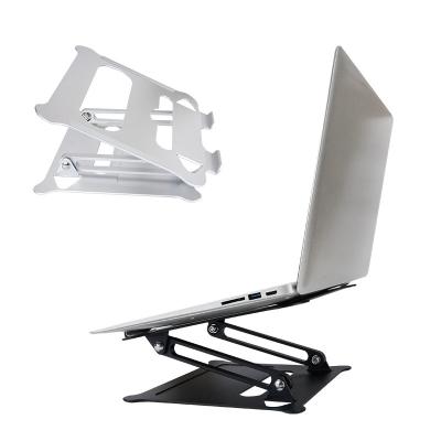 China 2021 Portable Double Raised Notebook Bracket Laptop Stand Folding Desktop Holder For 11-17 Inch Laptop Stand Electronic Device for sale