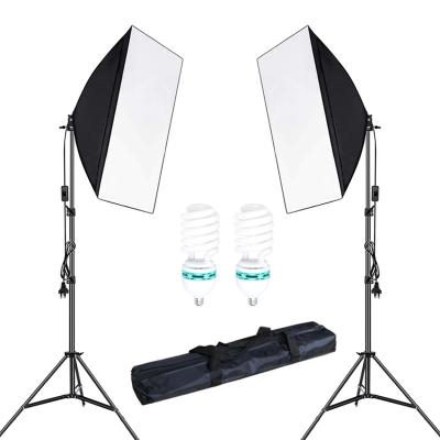 China Portable Foldable Photography Studio 50*70cm Softbox Kit Portable Equipment, with 2m Stand, Light Bulb and Handbag for sale