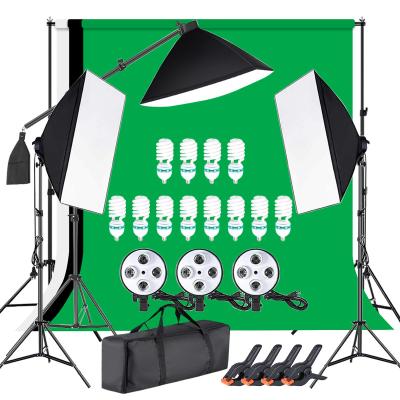 China 2*3m Studio Background Stand Kit 50*70cm Professional Soft Light Box Lighting Lighting Studio Equipment Kit For Photo Video Shooting for sale