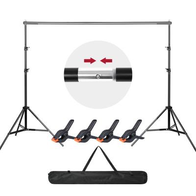 China Easy Carry 6.5*10ft/2*3m Photography Backdrop Stand Backdrop System Kit System with Carry Bag for Photo Studio Shooting for sale