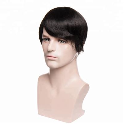 China Handtied Invisible Low Hair Mens PU Hairpiece Replacement Wig for sale