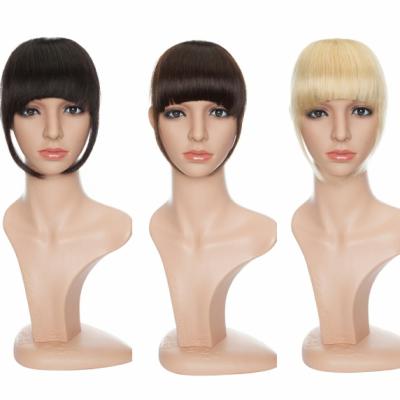 China Thicker bangs of silky straight wave Snoilite with medium brown temple clip on bangs in hair bangs bang for sale