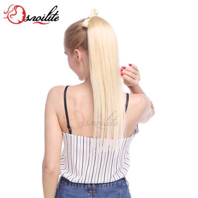 China Silky Straight 80gram Remy Brazilian Hair Drawstring Ponytail Extension for sale