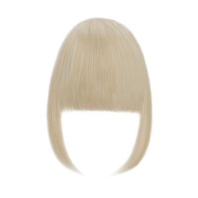 China Synthetic Extensions Front Neat Thick Bangs Silky Straight Wave Hair Fringe Clip In Bang Hair Piece For Women for sale