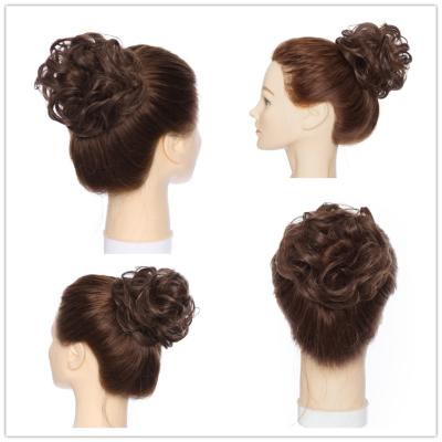 China 23 Colors High Quality High Temperature Heat Resistant Synthetic Hair Messy Bun Hair Extension Bun Bun Hair Extension Messy Scrunchies Wig for sale