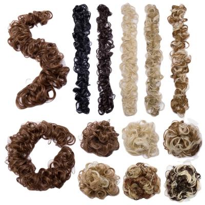 China High Temperature Synthetic Snoilite 80cm Fiber Pirouette Bun Scrunchie Messy Hair Bun Long Wrap Around Updo Hairstyles Bun Ponytails for sale