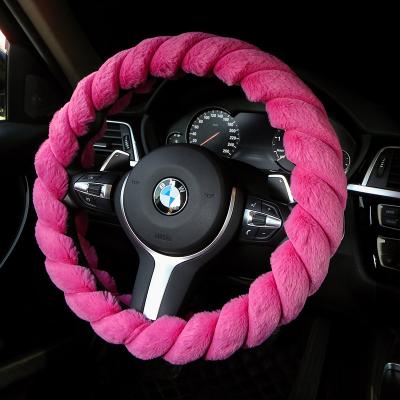 China Victorian factory direct wholesale universal car wheel cover plush steering non-slip steering wheel cover for sale