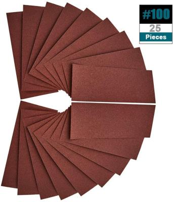 China Aluminum Oxide Vibratite 9 x 3.6 Inch Emery Paper, 100 Grit Sanding Sheets Sandpaper For Block Sander for sale