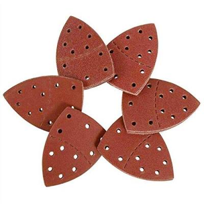 China Sanding Details Hot Selling Aluminum Oxide 105x152mm Hook Palm Sander Sandpaper and Mouse Loop Sheets 40-1000 Grit for sale