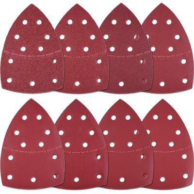 China 105x152mm Aluminum Oxide Mouse Sandpaper Prio-Triangle Sandpaper Sheets To Fit 11-Holes Multi-Sander for sale