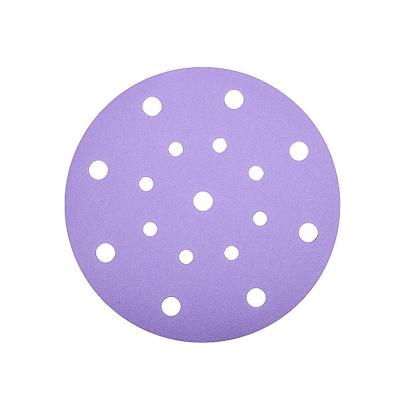 China Zirconium Corundum Vibratite Sander Paper, 6 Inch 17 Holes 600 Grit Zirconium Corundum Sandpaper for Metal Furniture Car Wood Polish for sale