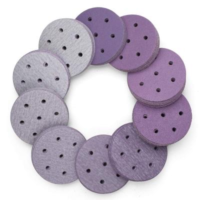 China Other 3 Inch 7 Holes Vibratite Sanding Discs, Matched Professional Grit Aluminum Oxide Sandpaper Abrasive for sale