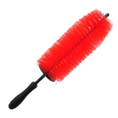 China Main Wheel 420*100mm Long Nylon Sweep Auto Detailing Tools Cleaning Brushes For Car Tire, Rims, Chrome, Spokes for sale