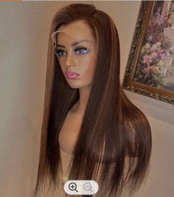 China Hd Virgin Human Hair Straight Raw Peruvian Wig Full Lace Hair Wig For Color Women's Lace Front Wig 13*4 for sale