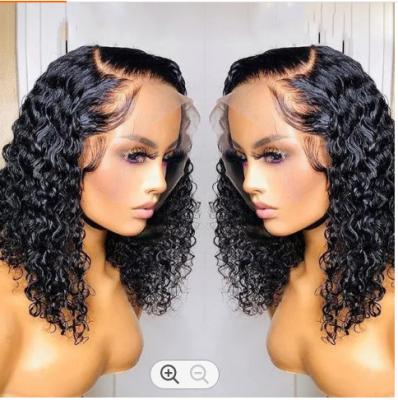 China Short Bob Wig Human Hair Lace Front13*4Lace Straight Virgin Cheap Full Lace Hair Wig For Black Women for sale