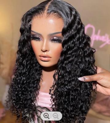 China Hd 13*4 Full Lace Wigs Virgin Straight Curly Frontal Human Hair Wigs Transparent Colored Lace Front Wigs For Black Women for sale