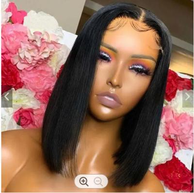 China Raw Indian Hair Straight 13*4 Lace Frontal Wig Cheap Lace Front Wigs Silky Straight Full Lace Hair Wig For Black Women for sale