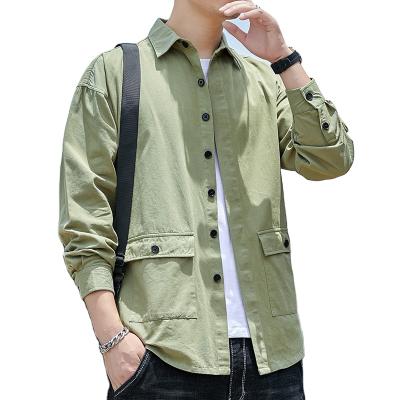 China Elegant And Exquisite Cotton Solid Color Casual Long Sleeve 100% Mens Dress Shirts For Men for sale