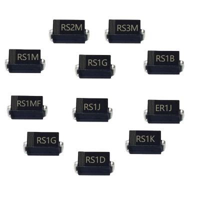 China Standard Fast SMD Diode RS1M RS1J ES1J ES1JW E1J E1M ES1M ES1D US1J US1M Package SMA Series (DO-214AC)/SOD123FL 1A 1000V Full SMD Recovery for sale