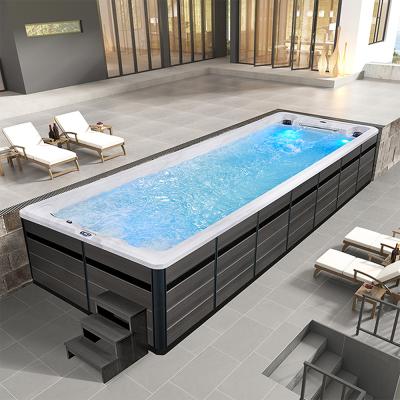 China Wholesale Fiberglass 8m Length Outdoor Acrylic Swim Jet Pool For Home 8000x2400x1420mm for sale