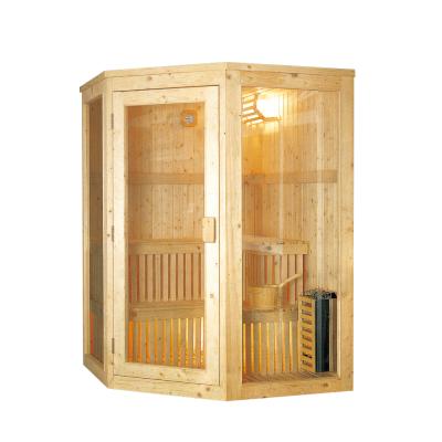 China With Transom Windows HS-SR1600X Russian Tradition Style Sauna Room, 2 Person Dry Sauna Room for sale