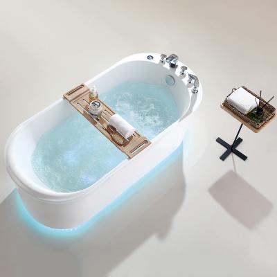 China Apron With Colorful Led Decoration Light Cheap Price Italy Simple High Quality Acrylic Freestanding Bathtub for sale