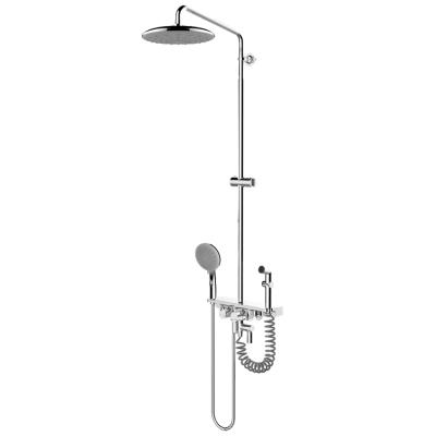 China With Slide Bar Aqua Spray Parts Thermostatic Bath Set Unit Faucet Bathroom Shower for sale