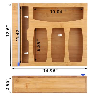 China Fashionable 5 Compartments Individual Rectangle Bamboo Wooden Storage Boxes for sale