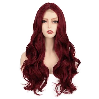 China Body Wave Pre Plucked Wholesale High Quality Synthetic Fiber Wig Hair Lace Front Weaving Heat Resistant Color Women Private Label Supplier for sale