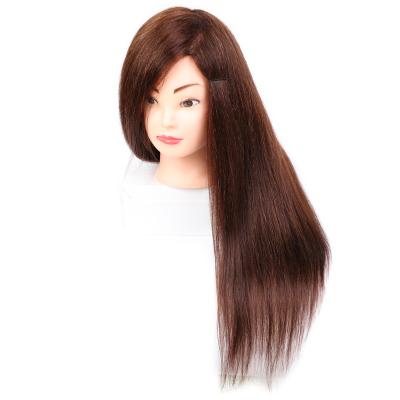 China Best Selling Realistic Natural Hair Extension Display Wig Suppliers Silky Straight Wave Realistic Natural Hair Extension Training Mannequin Head Black for sale