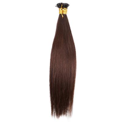 China Silky Straight Aisi Hair 10A Color 2# Straight Hair Unprocessed Double Drawn Pre Bonded Keratin Wave Aisi I Tip Hair Extension For Women for sale