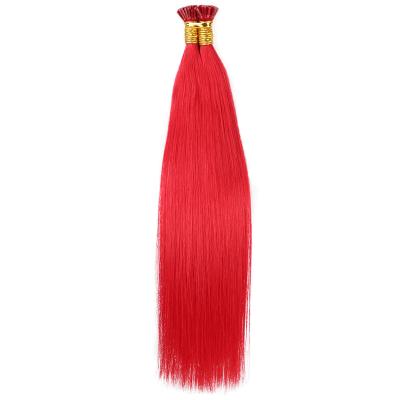 China Silky Straight Red Wave Aisi Hair 10A Unprocessed Hair Pre Bonded Double I Drawn Keratin Tip Hair Extension For Women for sale