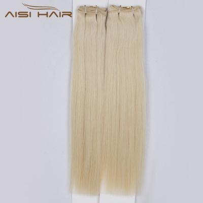 China Silky Straight Brazilian Unprocessed Aisi Human Hair 10A Wave Blonde Double Weft Hair Bundles Double Drawn Hair Extension For Women for sale