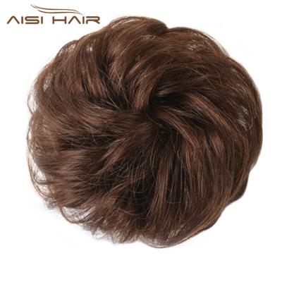 China Aisi Hair Bun Curly Bun Brazilian Curly Bun Elastic Hair Rope Elastic Band Wig Clip In Extension For Black Women for sale