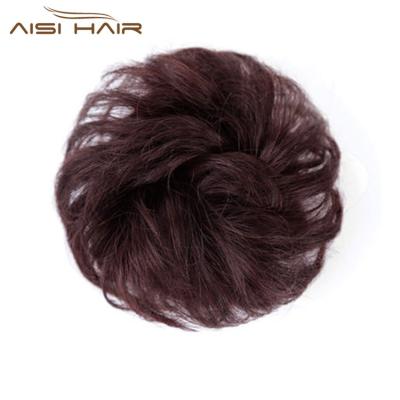 China Aisi Hair Bun Curly Bun Brazilian Curly Bun Elastic Hair Rope Elastic Band Wig Clip In Extension For Black Women for sale