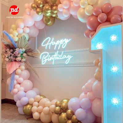 China Buildings Drop Shipping Happy Birthday Sign Custom Neon Sign For Birthday Decoration for sale