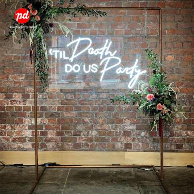 China Hotel Drop Shipping Custom Wedding Decoration 'Til Death' Neon Lights DO US Party for sale