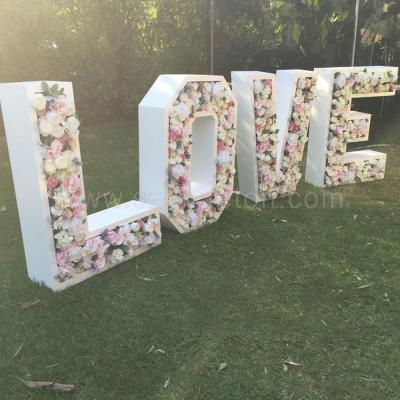 China Party Event Supplies Artificial Flower Letters Number For Valentine's Day Wedding Decoration for sale