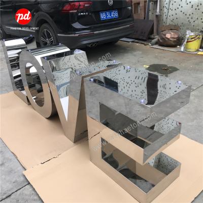 China Indoor or outdoor party mirror metal letter table for wedding decoration, wedding supplies like table letters for wedding party supplies for sale