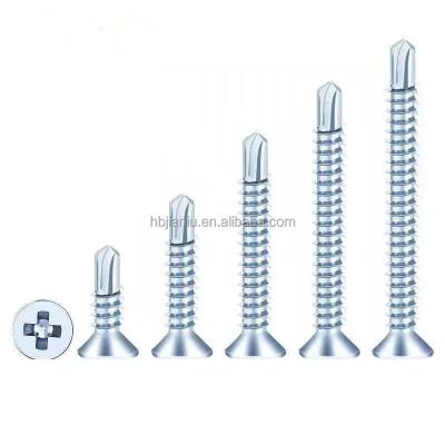 China General Industry Carbon Steel Cross Countersunk Round Flat Head Self Drilling Screws for sale