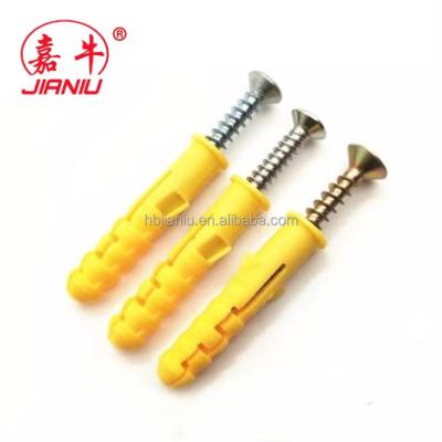 China Factory wholesale small doomsayer strong yellow plastic expansion screw nylon expansion bolt for sale