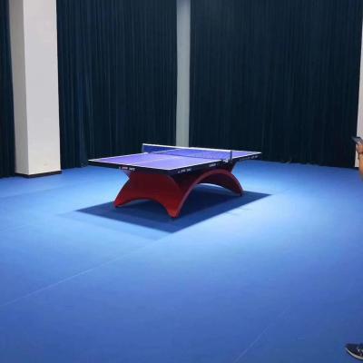 China Table Tennis Factory Supply Canvas Grain PVC Portable Sports Flooring Mat For Table Tennis Court for sale