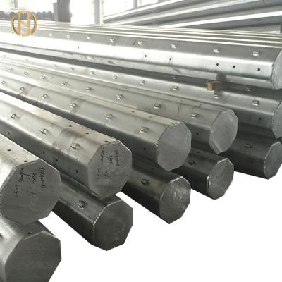 China Hot Dip Galvanised Steel Pole 2.5mm - 20mm For Overhead Transmission Lines for sale