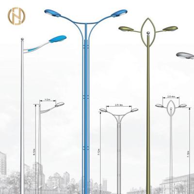 China 2020 New Product Hot Dip Galvanized Single Double Arm Street Light Pole for sale