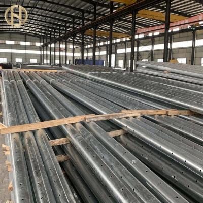 China Zinc Color Electrical Power Pole  12.2M 1700daN Steel Power Pole for sale