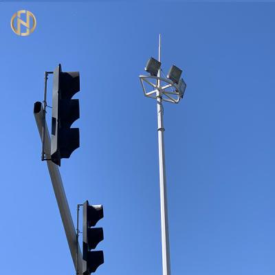 China Flughafen-hoher Mast Pole mit Form des LED-Flut-Beleuchtungssystem-35M 40M Octadecagon zu verkaufen