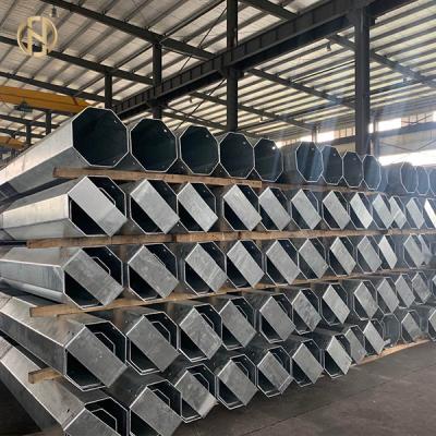 China 26.3 Km 33kV Steel Tubular Swaged Pole For Power Evacuation Transmission Line for sale