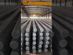 Steel poles for low voltage transmission lines